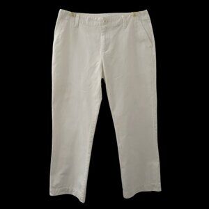 Vintage Y2K Old Navy White Capris Slim Fit Preppy Summer - Women's 8 Mid-Rise